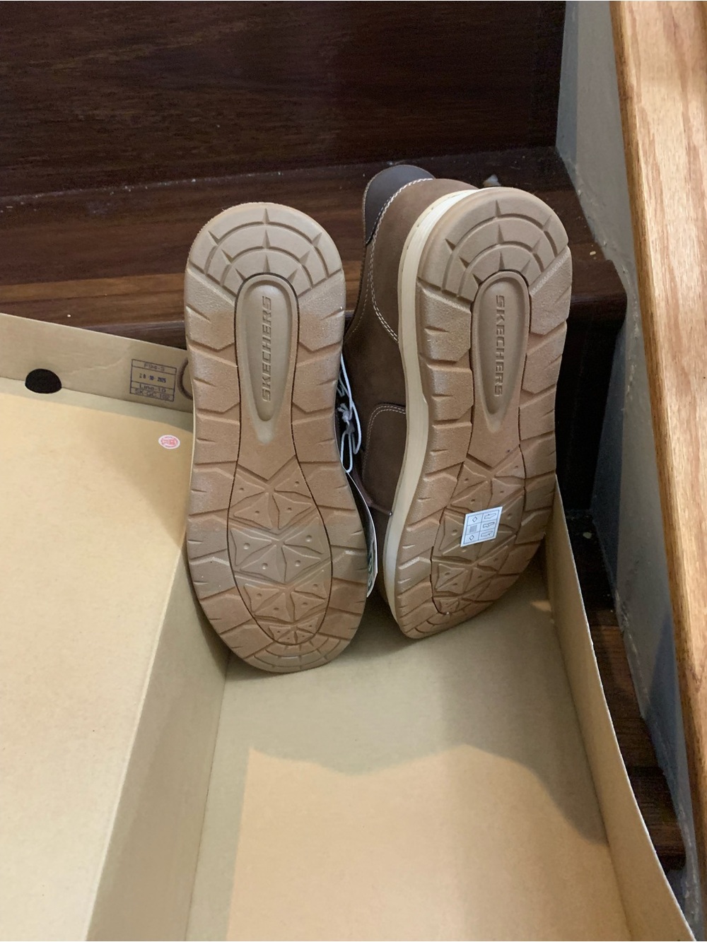 New Skechers Men's Tan Brown Lace-Up Casual Slip-On Shoes. Size 9.5 - Picture 11 of 11